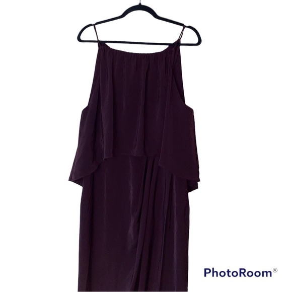 SHONA JOY Frill High Neck Maxi Dress - Aubergine - Picture 3 of 10